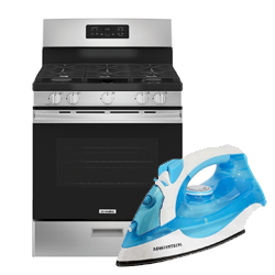 322114+5010AE_Mabe 30in Stove + Mastertech Steam Iron 322114+5010AE_Mabe 30in Stove + Mastertech Steam Iron